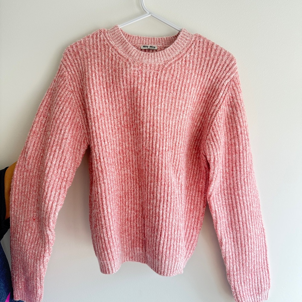 Miu Miu Pink Crewneck Sweater